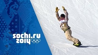 Sage Kotsenburgs Gold Winning Snowboard Slopestyle Run  Sochi 2014 Winter Olympics [upl. by Glialentn]