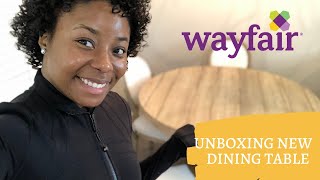 WAYFAIR TABLE  UNBOXING amp REVIEW [upl. by Cicenia40]