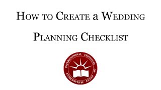 Creating a Wedding Planning Checklist [upl. by Nortyad]