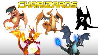 Pokemon CHARIZARD Forms amp Evolutions Mega Charizard X amp Y Gigantamax Detective Pikachu [upl. by Ylim]