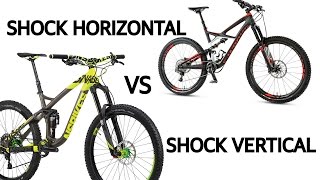 Shock Horizontal vs Shock Vertical en Bicicletas Doble Suspensión Posición del Amortiguador [upl. by Yila]