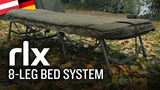 Trakker ProduktTeaser RLX 8Leg Bed System  Karpfenliege  Bedchair  Outdoor [upl. by Mechelle91]