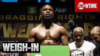 Mayweather vs Paul Ceremonial WeighIn  SHOWTIME PPV [upl. by Lianna]