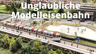 Gigantische Modelleisenbahn Anlage Stadt Hamburg amp Deutschland  Beeindruckender Eisenbahn Modellbau [upl. by Halas]