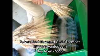 FOOTPOWERED GRAIN THRESHER [upl. by Plato]