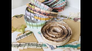 Scrap Paper Ruffle Rolls  Tutorial BUST THOSE STRIP SCRAPS [upl. by Adneral]