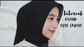 TUTORIAL HIJAB SEGI EMPAT GAMPANG BANGET CUMA 1 MENIT  PEPY [upl. by Marigolda]