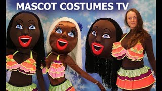 Mascot costumes Latin dancer girls  Mascot Costumes TV [upl. by Akissej650]