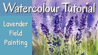 How To Paint Lavender In Watercolour Beginner Tutorial [upl. by Ewolram]