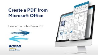 How to Create a PDF from Microsoft Office with Kofax Power PDF [upl. by Haley]