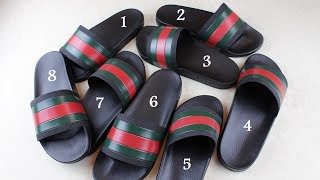 CAN YOU TELL THE DIFFERENCE How to spot fake Gucci flip flops [upl. by Etz]