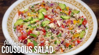 The BEST Couscous Salad  Pearl Couscous Salad  Eats With Gasia [upl. by Rysler]