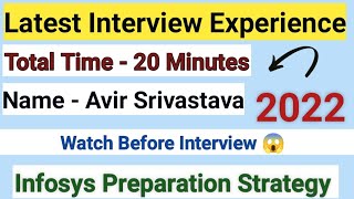 Infosys System Engineer Role Interview Questions  Avir Srivastava  Tips to Crack Interview [upl. by Dietrich]