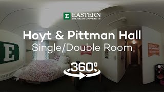 360° Tour Hoyt amp Pittman Hall – SingleDouble Room  EMU Housing amp Residence Life [upl. by Rugen]