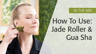 How To Use Jade Roller And Gua Sha Demonstration  Eminence Organics [upl. by Yennej]