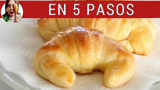 MEDIALUNAS DE MANTECA CASERAS Cómo hacer croissants [upl. by Laet714]