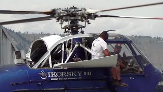 Sikorsky S58 engine startup [upl. by Boleslaw356]