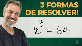 Três formas de resolver a equação x³64 [upl. by Mori]