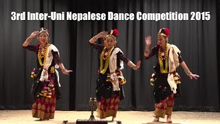 3rd InterUni Nepalese Dance Competition 2015 Traditional Magar Kaura Song amp Dance [upl. by Ybbor]