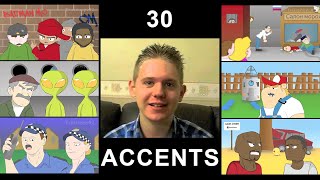 The English Language In 30 Accents Animated [upl. by Alrich972]