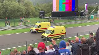 Emotional Tribute to Anthoine Hubert at SpaFrancorchamps F1journaalbe [upl. by Nosyarg881]