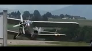 AN2 Crash Antonov 2 Accident Unfall at Gmunden Airfield Austria 23august2019 [upl. by Leirbaj]