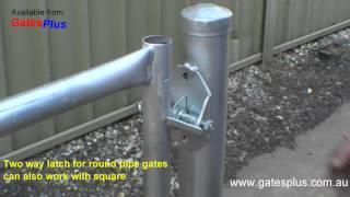 Gate Latch 2 way for round pipe and square [upl. by Norej745]