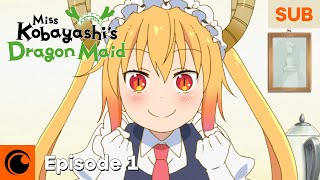 Miss Kobayashis Dragon Maid Episode 1  The Strongest Maid in History Tohru [upl. by Beera]