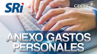 ANEXO DE GASTOS PERSONALES tutorial completo cecfe consultores [upl. by Richie996]