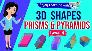 Prisms and Pyramids  Grade 3 amp 4 Math  TutWay [upl. by Nellad343]