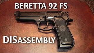 Beretta 92 FS Complete Disassembly Detail Strip [upl. by Nera619]