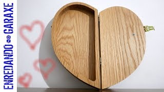 Valentines day heart shape wooden box [upl. by Sucramraj]