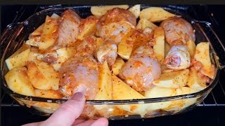 Kofsha pule me patate ne furre me nje salcë qe se keni provu👌🍗🍗 [upl. by Salchunas]