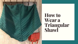 Creative ways to wear a triangle shawl from Knitting in the Park [upl. by Rasec]