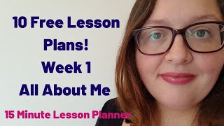 Preschool lesson plans Week 1  All About Me [upl. by Deirdre]