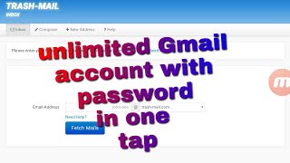 get unlimited Gmail account with password in one tap [upl. by Cissie279]