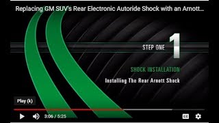 Replacing GM SUVs Rear Electronic Autoride Shock with an Arnott New or Remanufactured Shock [upl. by Gurney206]