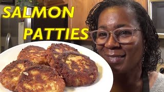 Salmon Patties In the Cast Iron Skillet  Quick amp Easy Recipe [upl. by Aiyotal318]