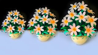 beautiful flower banane ka tarika  cute flowers making  How to make flowers easy [upl. by Eelynnhoj]