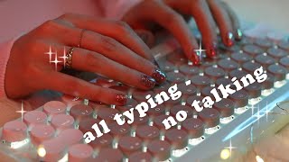 Relax with Me Keyboard Typing ASMR no speaking 3 different keyboards [upl. by Archambault]