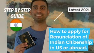 HOW TO Renounce Indian Citizenship VFS Global process  Latest 2023  Step by step guide [upl. by Brest]