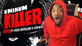 THIS IS WHY EM GOES LAST  Eminem  Killer Remix ft Jack Harlow Cordae REACTION [upl. by Nitnelav624]