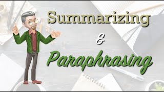 ESL Writing  Summarizing and Paraphrasing [upl. by Eeslehc]