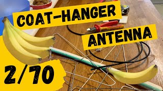 HAM RADIO The Coat hanger Antenna 2m70cm dipole [upl. by Hairakcaz519]