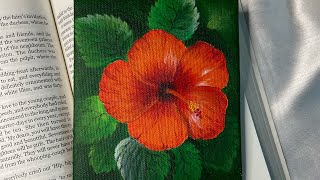 How to paint hibiscus flowereasy acrylic painting tutorial for beginners 9 [upl. by Prichard]