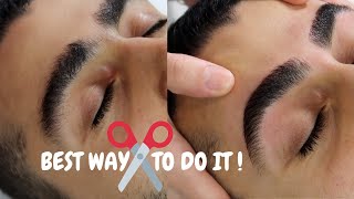 HOW TO GROOM MENS EYEBROWS [upl. by Naghem]