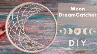 Moon Dreamcatcher DIY easy step by step tutorial [upl. by Yssis]