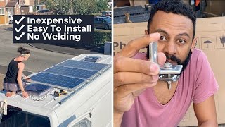 DIY Unistrut Roof Rack  Sprinter Solar Panel Mount  Van Conversion [upl. by Ez]