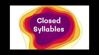 The 6 Syllable Types Closed Syllables [upl. by Etteyniv]