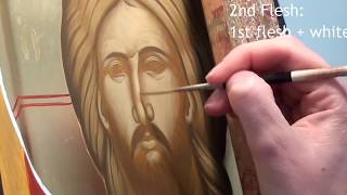 Iconography Tutorial Painting the Face of Christ [upl. by Ramaj888]